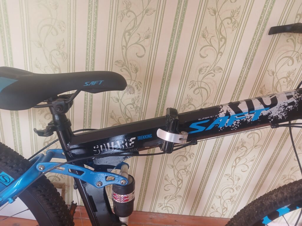 SAFT markalı dağ/trekkinq tipli velosiped. Qara-göy rəng — Dağ velosipedləri, Bakı (3)