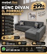 Divan, Yeni, Açılan, Bazalı, Vеlur parça, Şəhərdaxili pulsuz çatdırılma — mebel.aza