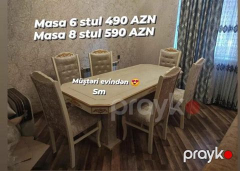 Açılan masa və stul dəsti. Komplekt müxtəlif variantlarda təqdim
