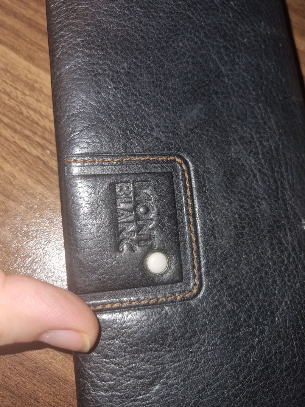 Montblanc pulqabısı – uzun model - Material: qara rəngli təbii dəri — Aksesuarlar, Bakı (2)