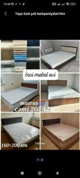 Yeni, İkinəfərlik çarpayı, Bazalı, Matras ilə, Siyirməsiz, Azərbaycan — Mallar