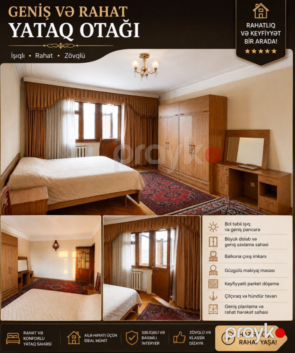 3-otaqlı mənzil, Qara Qarayev metrosu, 135 m² — Mənzil, Bakı (6)