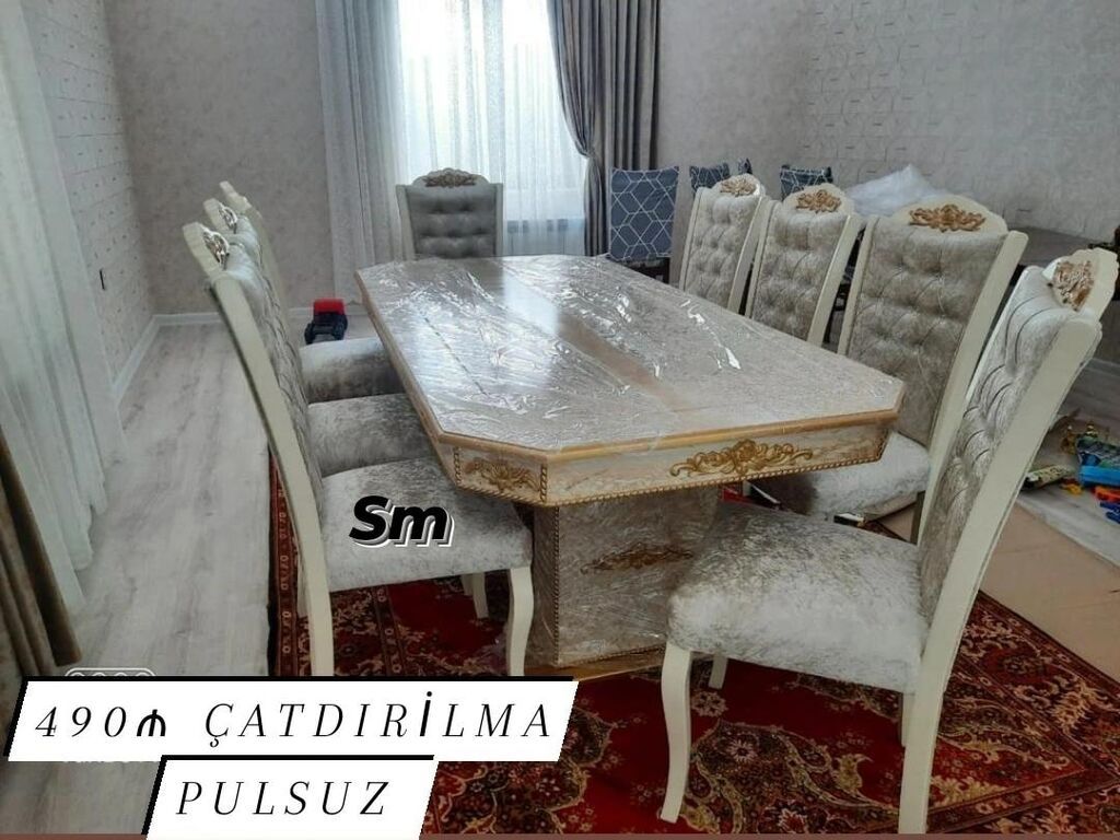 Açılan masa və stul dəsti. Komplekt müxtəlif variantlarda təqdim — Mebel, Digah (4)