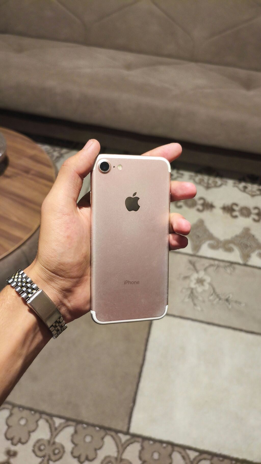 IPhone 7, 32 GB, Rose Gold, Barmaq izi — Apple iPhone, Gəncə (2)