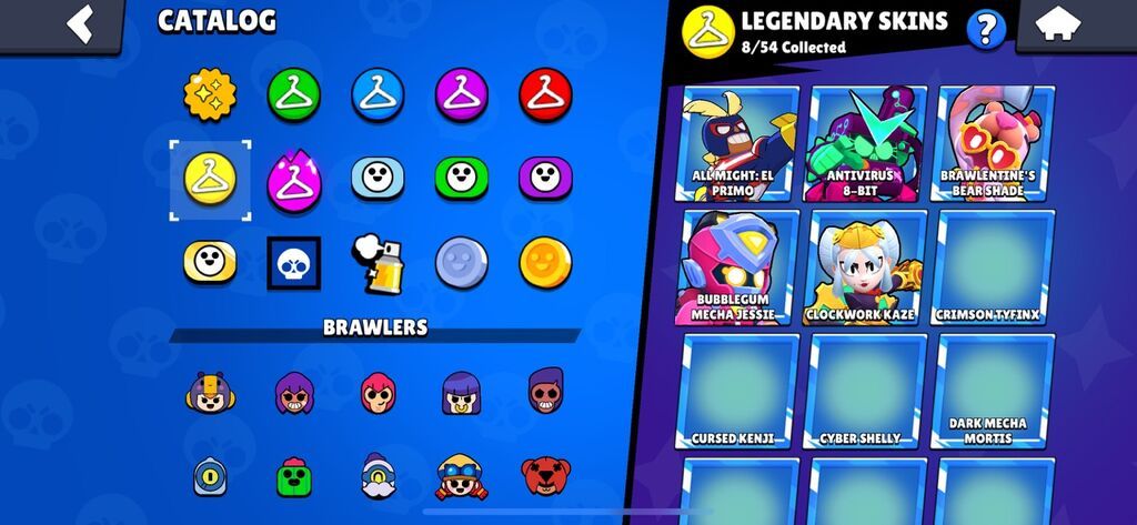 Brawl Stars hesabı. Hesabın görüntülərdə görünən əsas göstəriciləri — İş, Bakı (8)