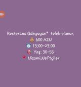 Qabyuyan tələb olunur, 18-29 yaş — İş