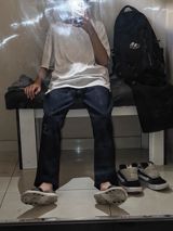 Unisex gündəlik şalvar - Model: düz kəsim, minimalistik dizayn - — Личные вещи