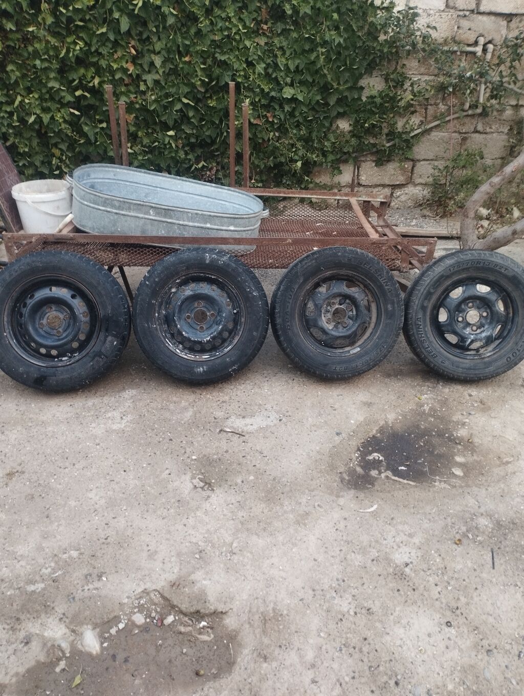 - Dəmir disklə birlikdədir - 4 boltlu disk: - 175/70 R13 — Avto, Digah (3)