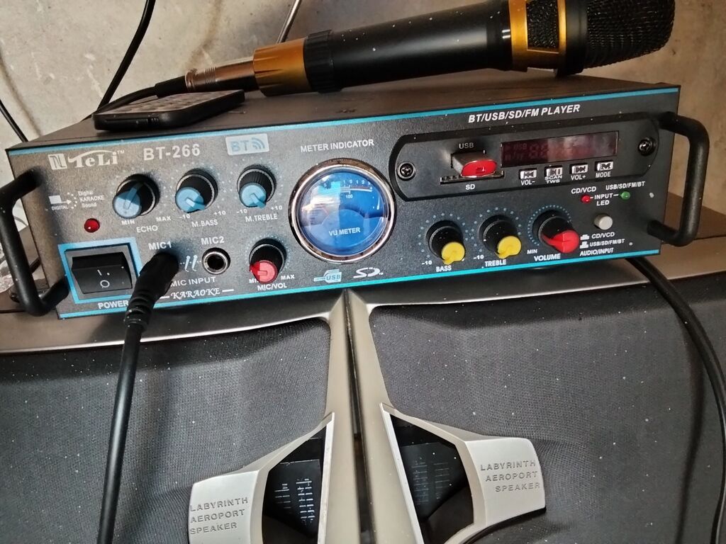 Karaoke səs sistemi – NTeLi BT-266 gücləndirici, mikrofon və iki — Karaoke, Digah (4)