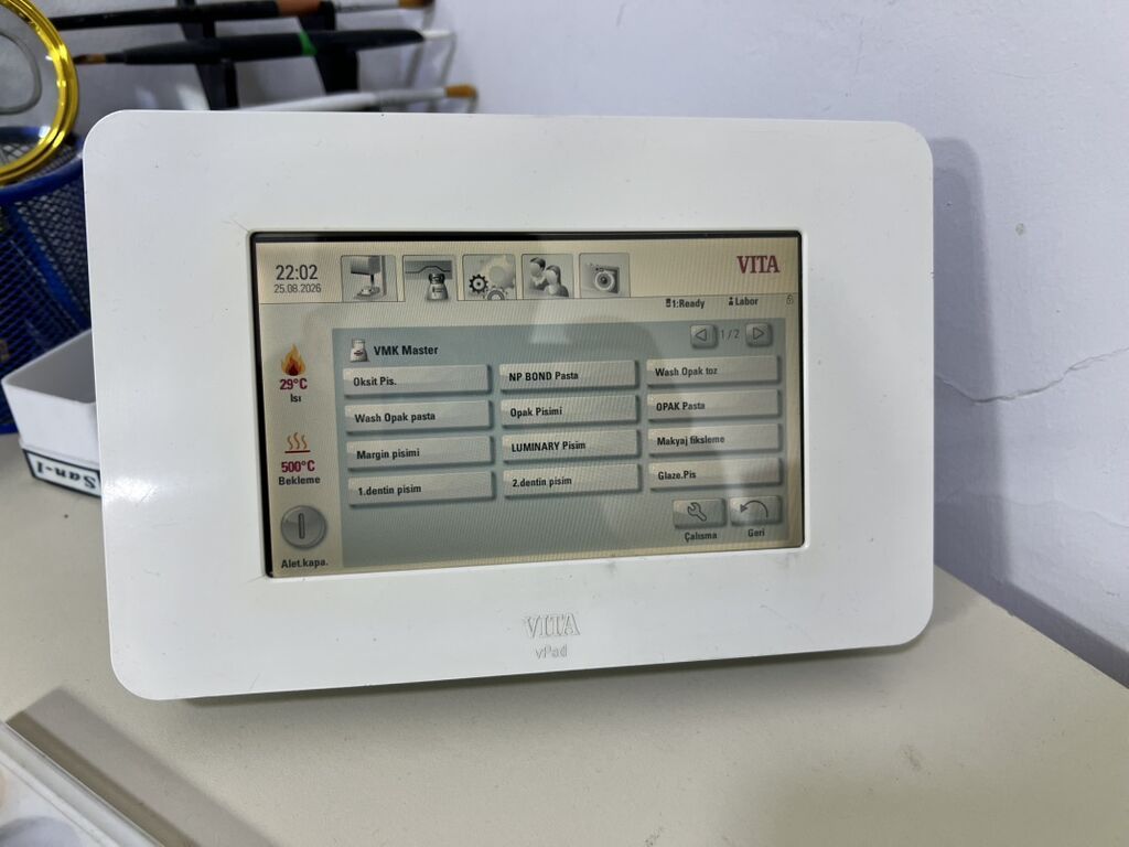 **VITA Vacumat 6000 MP dental sobası + VITA vPad idarəetmə paneli** — Mallar, Salyan (2)