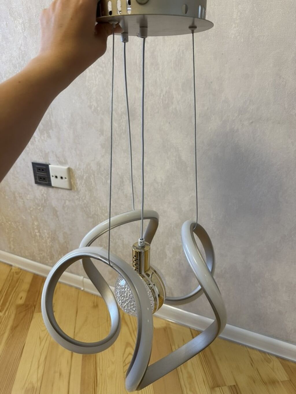 Led Çılçıraq, 3 lampa, Metal — İşıqlandırma, Masazır (5)