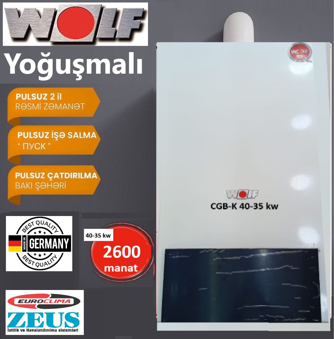 Wolf CGB-K 40-35 kw Yoğuşmalı Kombi — Kombilər, Bakı (3)