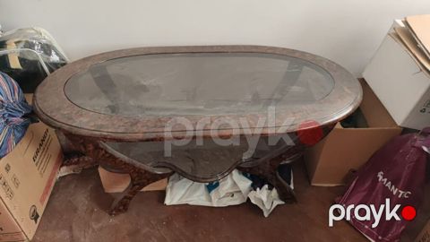 Jurnal masası, İşlənmiş, Şüşə, Oval masa