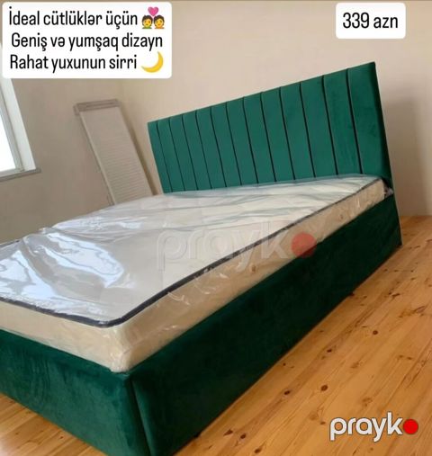 Yeni, İkinəfərlik çarpayı, Bazasız, Matras ilə, Siyirməsiz, Azərbaycan — Bakı