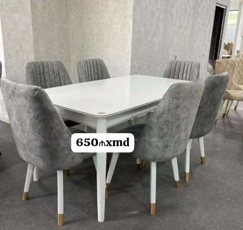 Mətbəx üçün, Yeni, Dördbucaq masa, 6 stul — Bakı