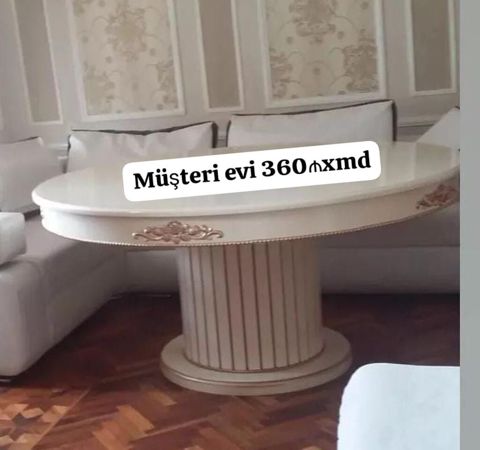 Oval masa, Açılmayan — Bakı