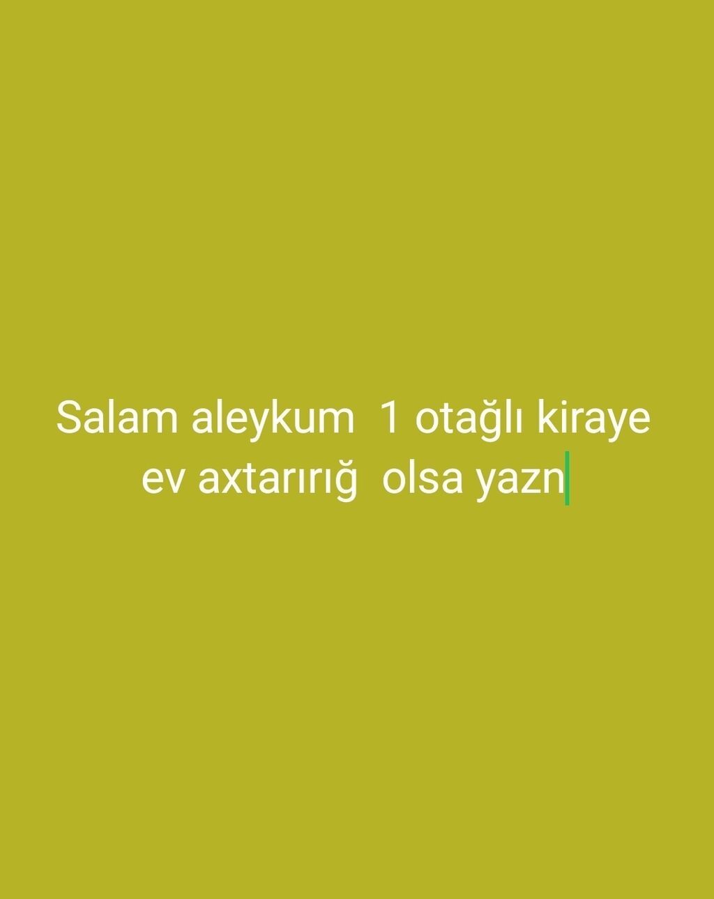 1 otaqlı kirayə ev axtarılır. Mənzil 1 otaqlı olmalıdır. Elan kirayə — Daşınmaz əmlak, Bakı