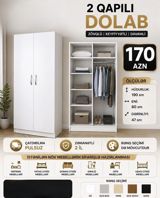 2 qapılı dolab – zövqlü, keyfiyyətli, davamlı Ölçülər: - Hündürlük — Товары