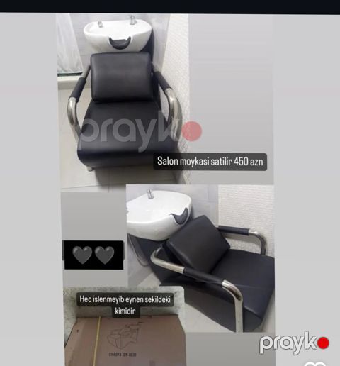 Salon üçün moyka kreslosu satılır. Model: **CHAOFA CY-1037**. Qara