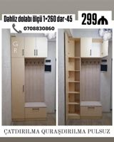 Dəhliz dolabı – çoxfunksiyalı giriş mebeli - Ölçü: 1×260, dərinlik 45 — Mallar