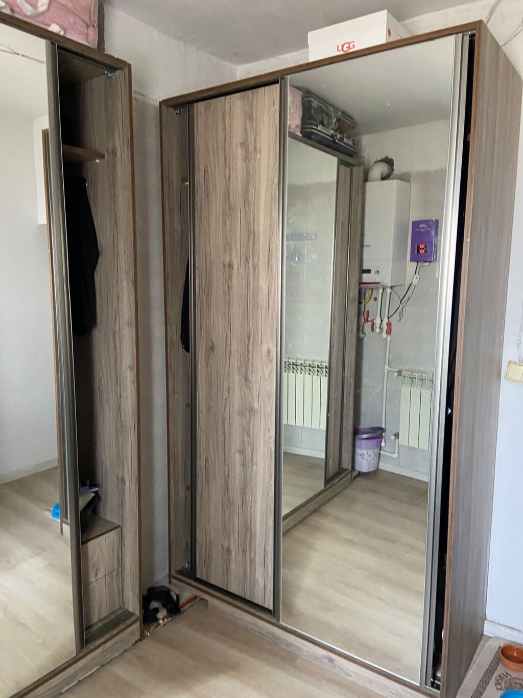İSTEYENE VİDEODA ATARAM. Geniş güzgülü künc şkaf - Model: künc — Mebel, Gəncə (3)