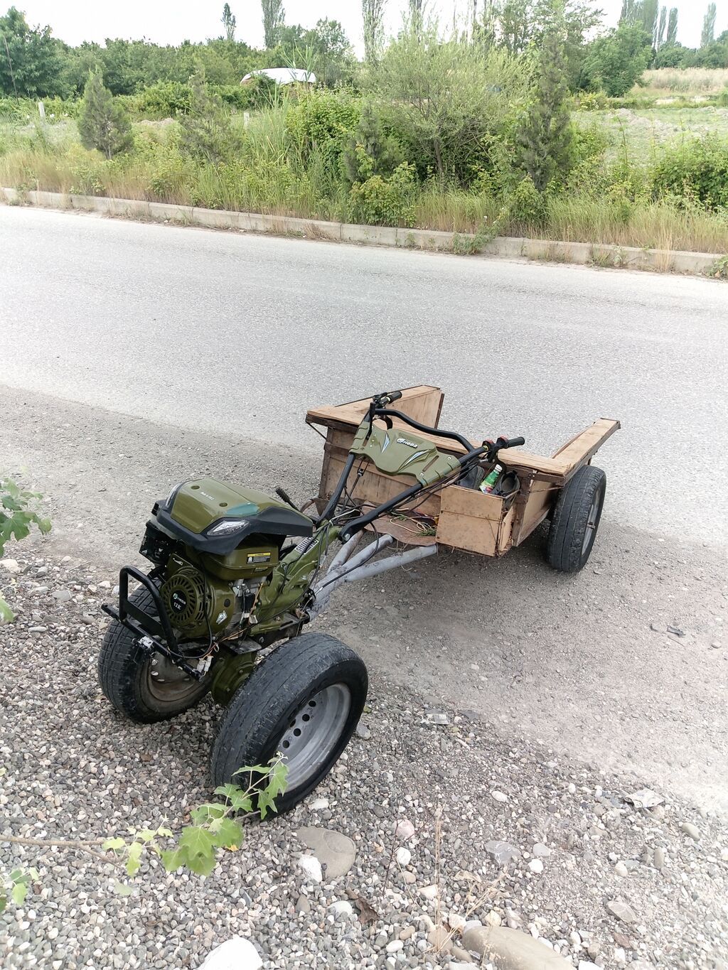 Qoşqulu motoblok / kiçik kənd təsərrüfatı nəqliyyatı. Güclü benzin — Motobloklar, Quba (4)