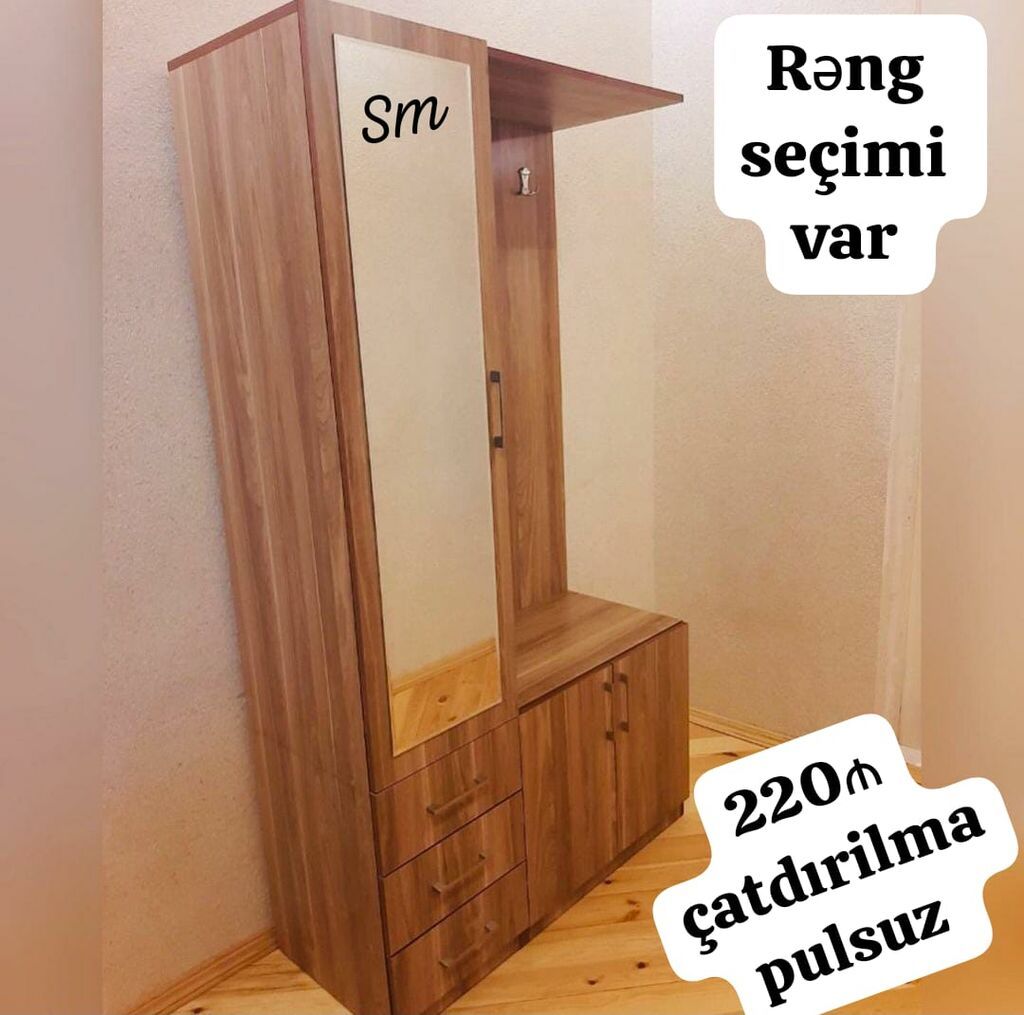 Dəhliz üçün çoxfunksiyalı giriş mebeli dəsti. Kompozisiyaya asılqan — Mallar, Digah (3)