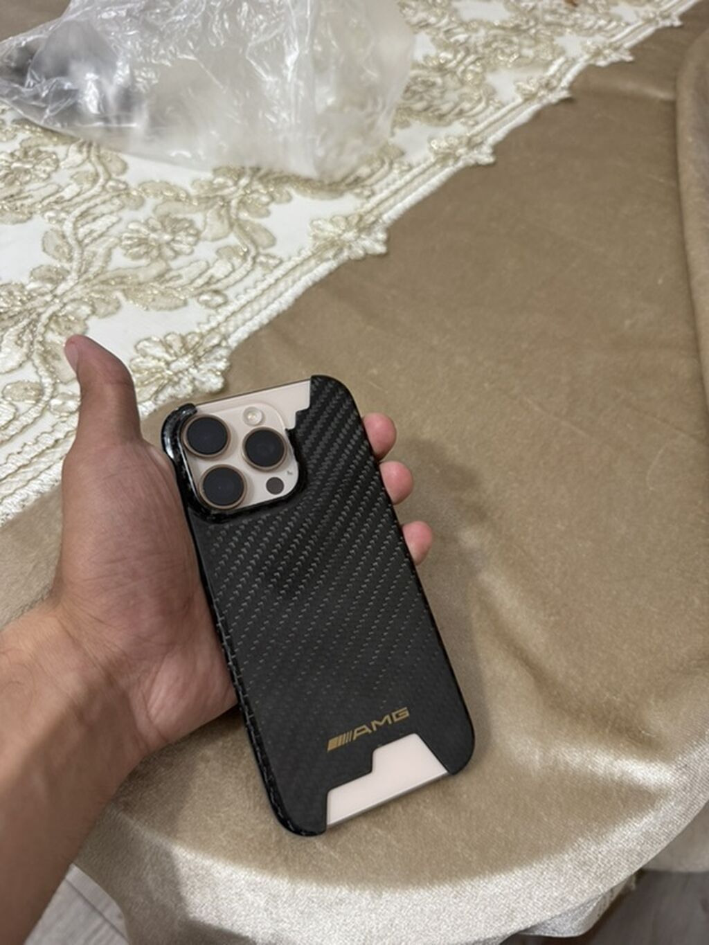 IPhone 16 Pro, 128 GB, Desert Titanium, Zəmanət, Simsiz şarj, Face ID — Apple iPhone, Bakı