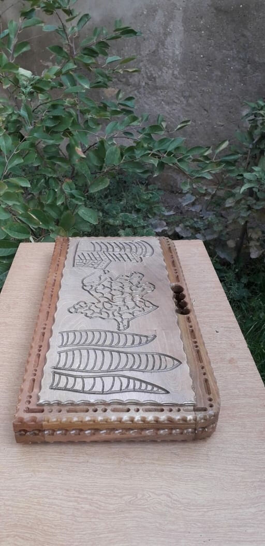 Taxta oyma kombinə lövhə – şahmat/nərd üçün - Material: bərk ağacdan — İdman və istirahət, Masazır (6)