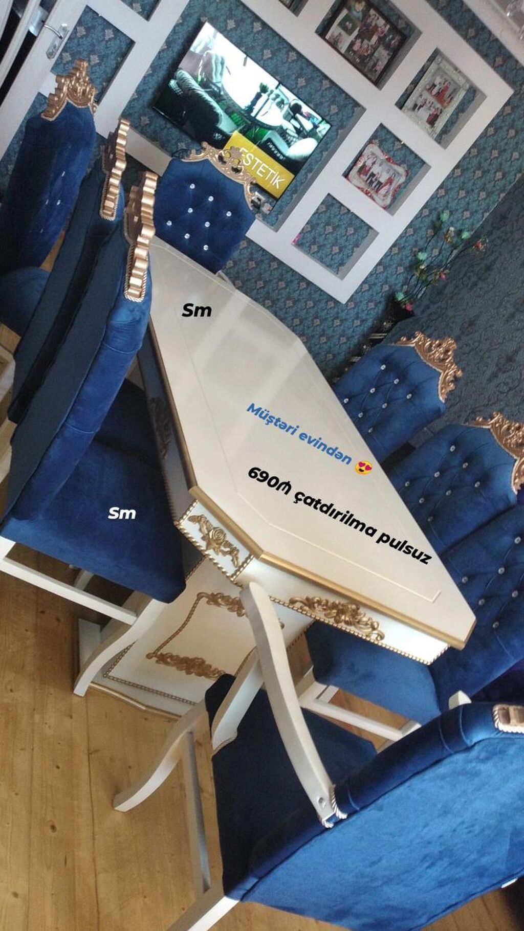 Açılan masa və stul dəsti. Komplekt müxtəlif variantlarda təqdim — Mebel, Digah (8)