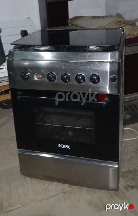 Qaz plitəsi Ayrıca dayanan, 4 gözlü, İşlənmiş