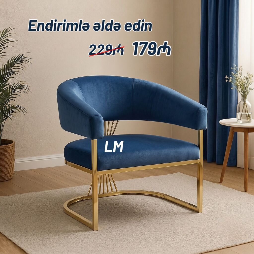 Rəngarəng kresloları✍️ Qiymət : 179₼ Yeni və bir başa depodan satış — Kreslolar, Bakı (2)