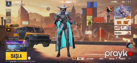 PUBG Mobile hesabı təsviri: PUBG Mobile hesabında fərqli görünüş və