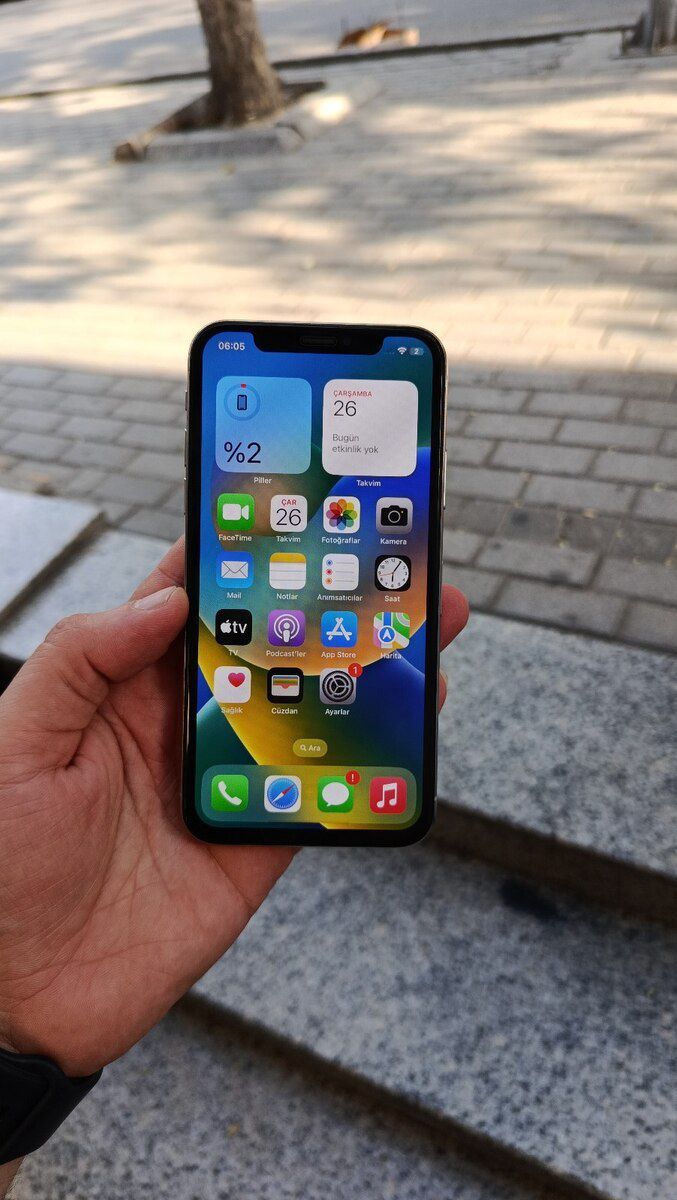 Apple iPhone X Silver 64GB/3GB — Smartfonlar, Bakı (2)
