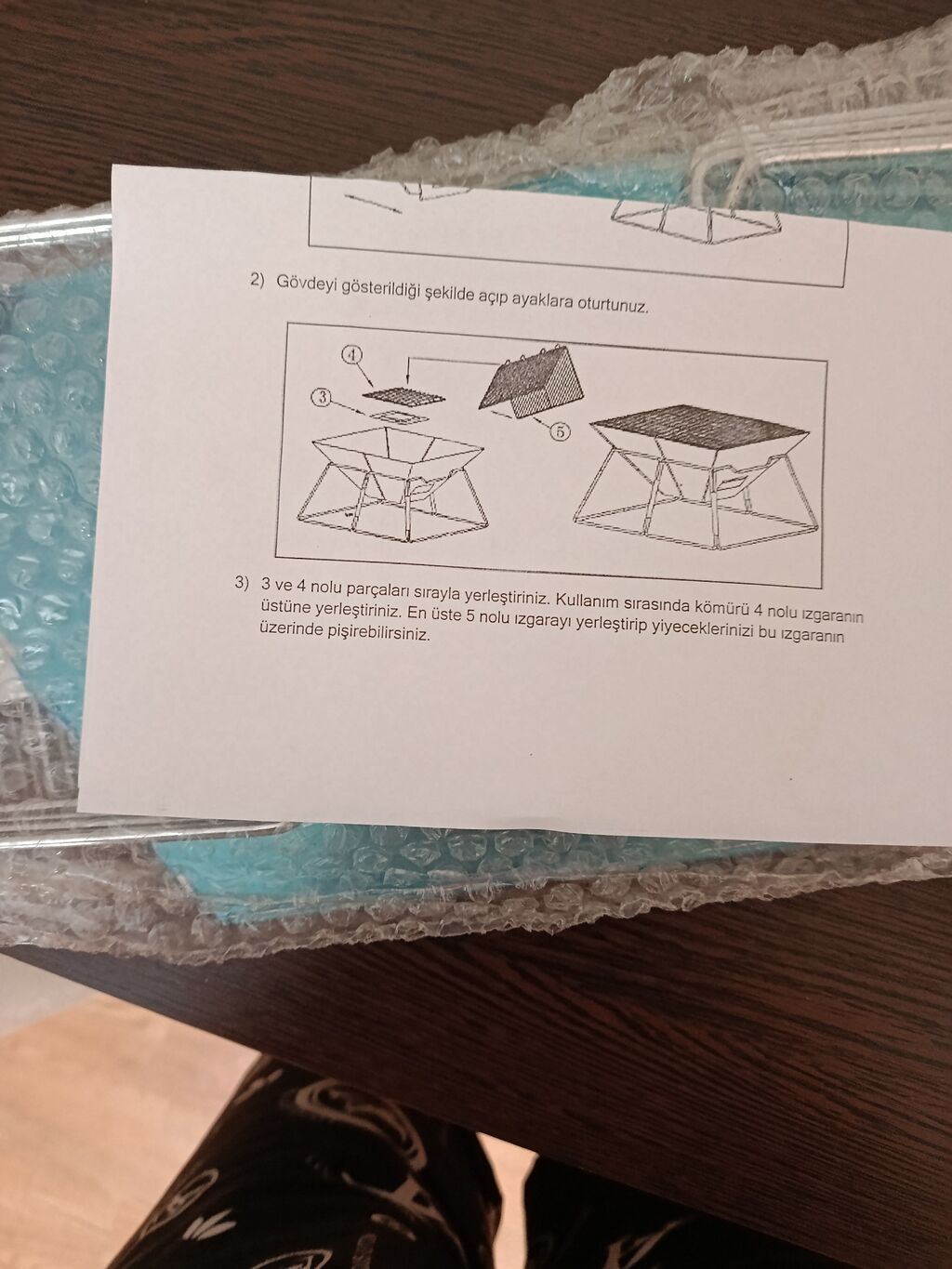 Daşına bilən kömürlü manqal/gril - Material: istiliyədavamlı metal — Mallar, Bakı (5)