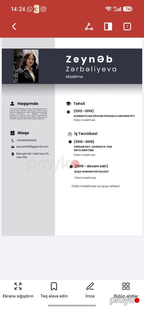 Repetitor, Fizika, İmtahanlara hazırlıq — Bakı