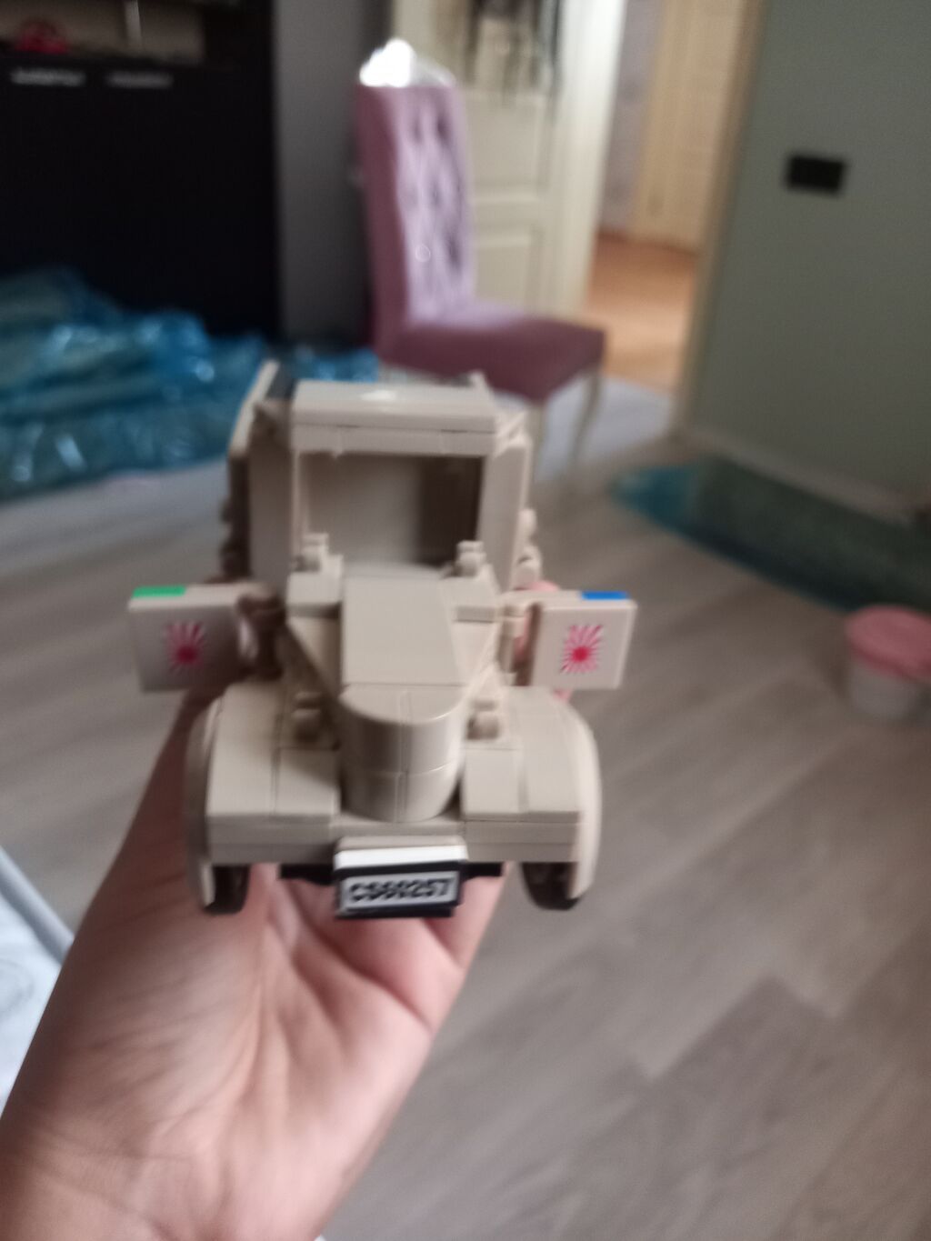LEGO tərzində yığılan Porsche yarış avtomobili modeli. Oyuncaq qara və — Konstruktorlar, Xırdalan (10)