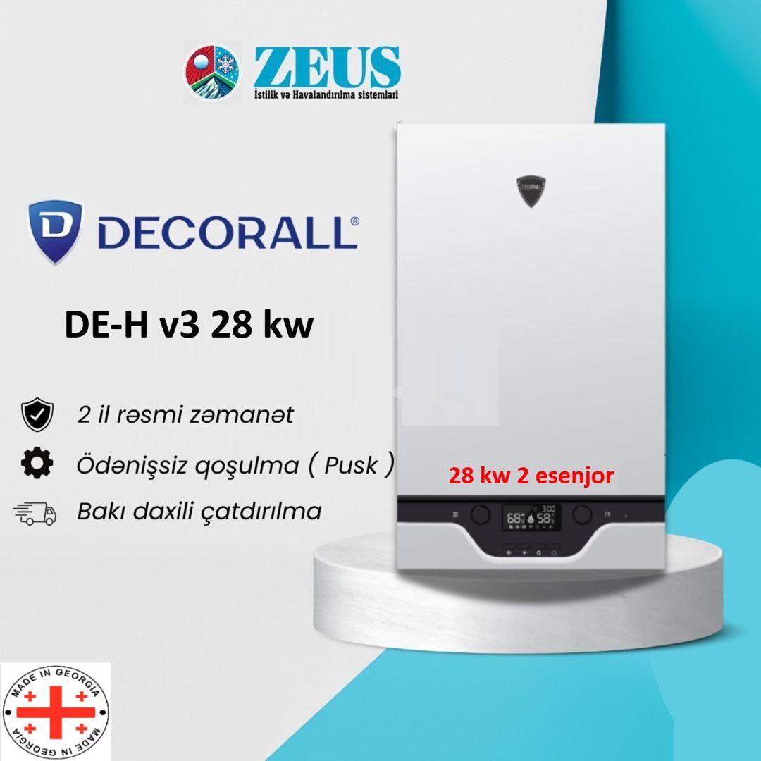Kombi Decorall DE-H v3 28 kw — Kombilər, Bakı