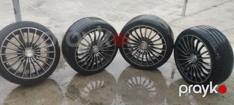 Avtomobil üçün 4 ədəd qara yüngül lehimli disk və təkər komplekti