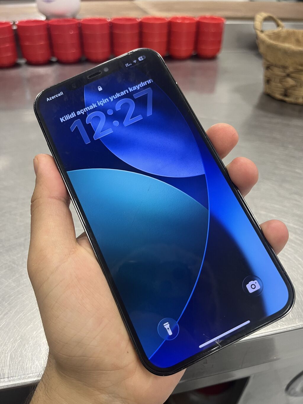 IPhone 12 Pro Max, 128 GB, Desert Titanium, Simsiz şarj, Face ID — Apple iPhone, Gəncə (10)