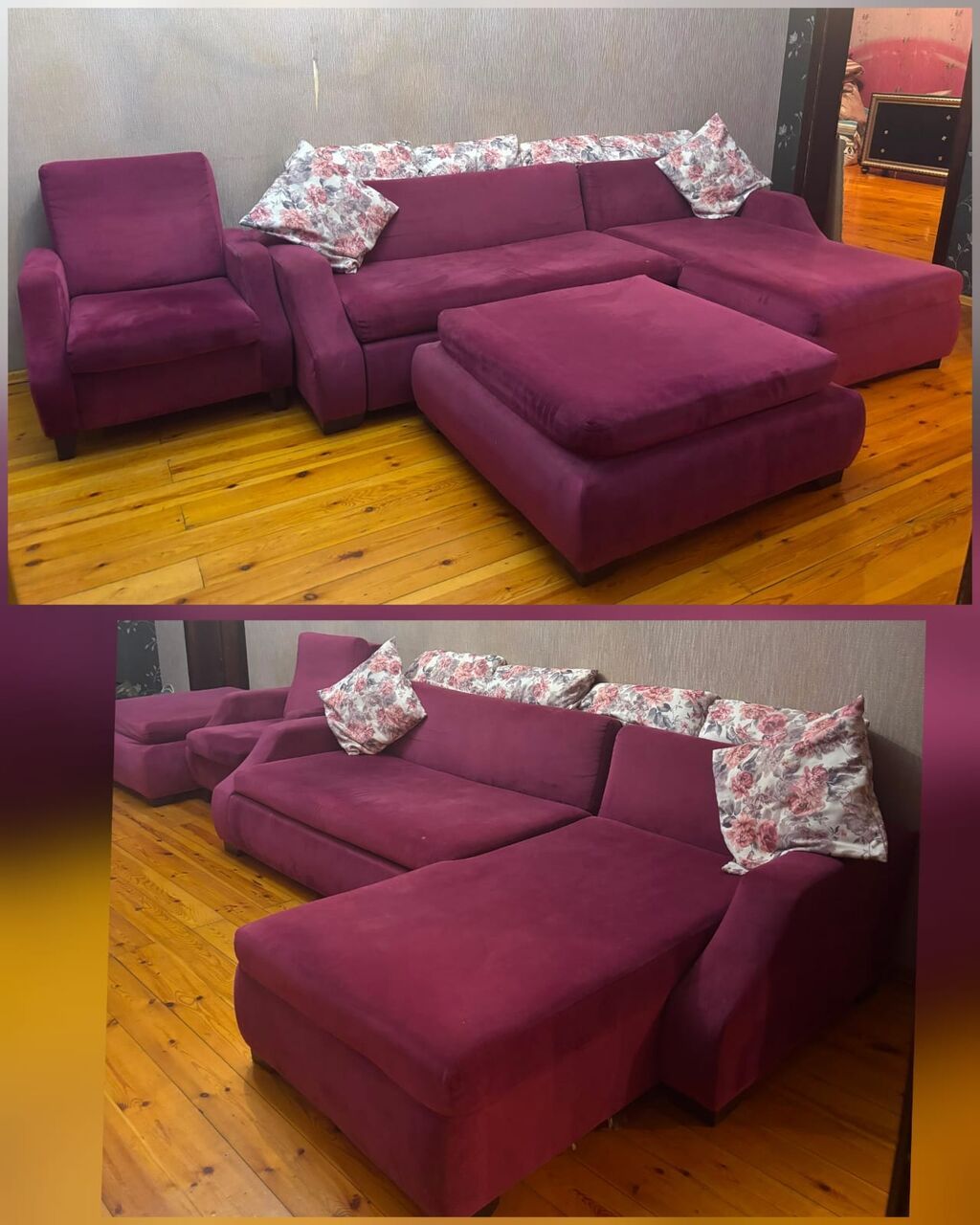 *320₼ KÜNC divan kreslo jurnalni:-TƏCİLİ SATILIR*‼️ Açılır baza var — Mebel, Mehdiabad