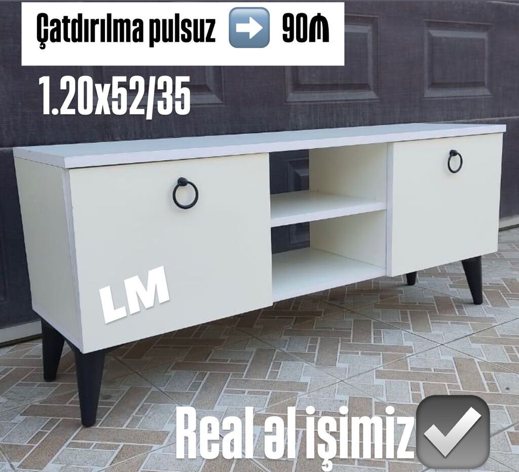TV STEND / TV altı Yeni və sifarişlə. Qiymət : 90₼ Ölçü — Mebel, Bakı (2)