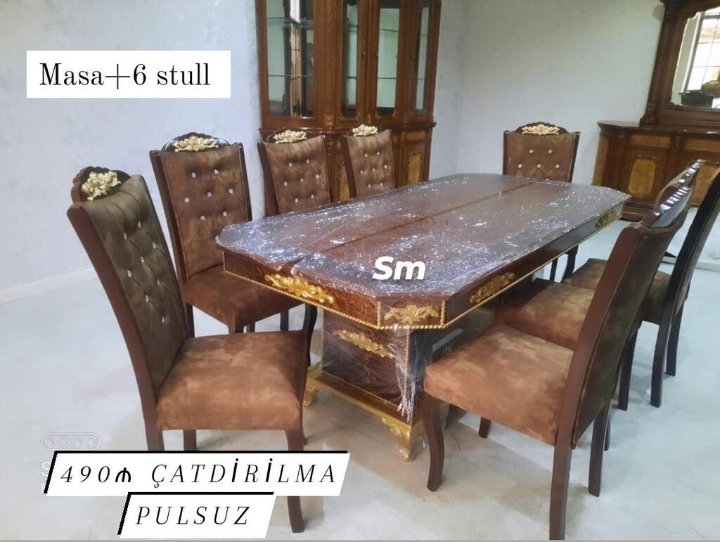 Açılan masa və stul dəsti. Komplekt müxtəlif variantlarda təqdim — Mebel, Digah (5)