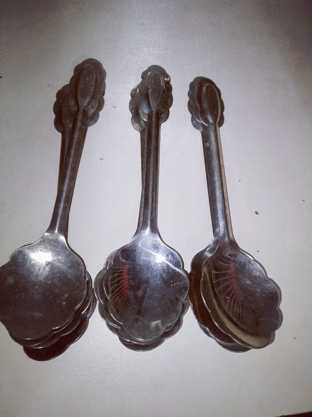 Dekorativ metal şamdan dəsti və qaşıq dəsti.Qədimi və dekarativ — Mallar, Digah (3)