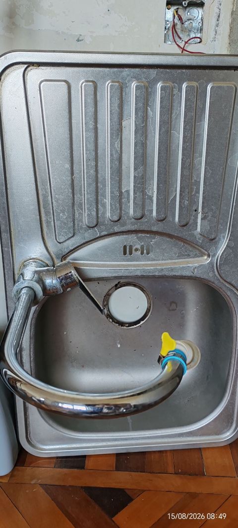 Mətbəx üçün paslanmayan poladdan birgözlü lavabo və kran dəsti - — Bakı