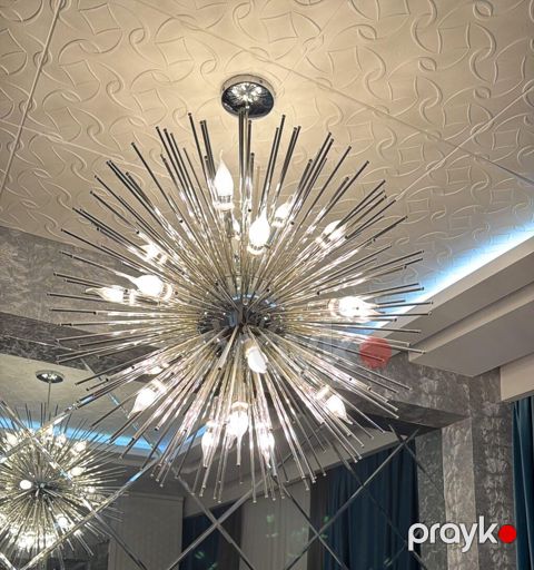Çılçıraq, 10 və daha çox lampa, Metal
