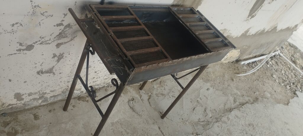 Metaldan hazırlanmış manqal/qril masası - Material: qalın gövdəli — Mallar, Digah (2)