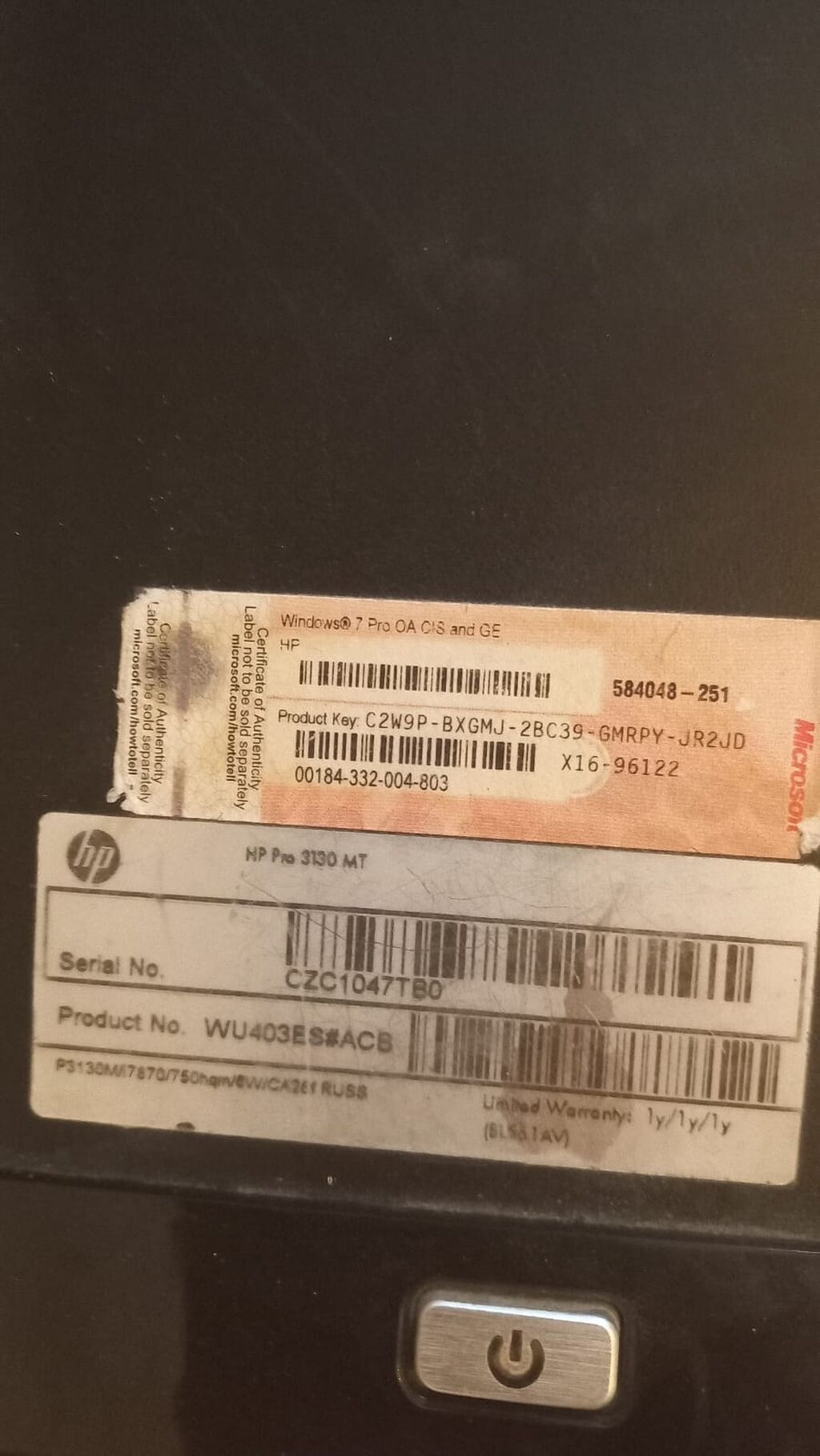HP Pro 3130 MT stolüstü kompüter + monitor Xüsusiyyətlər: - Model: HP — Elektronika, Digah (4)