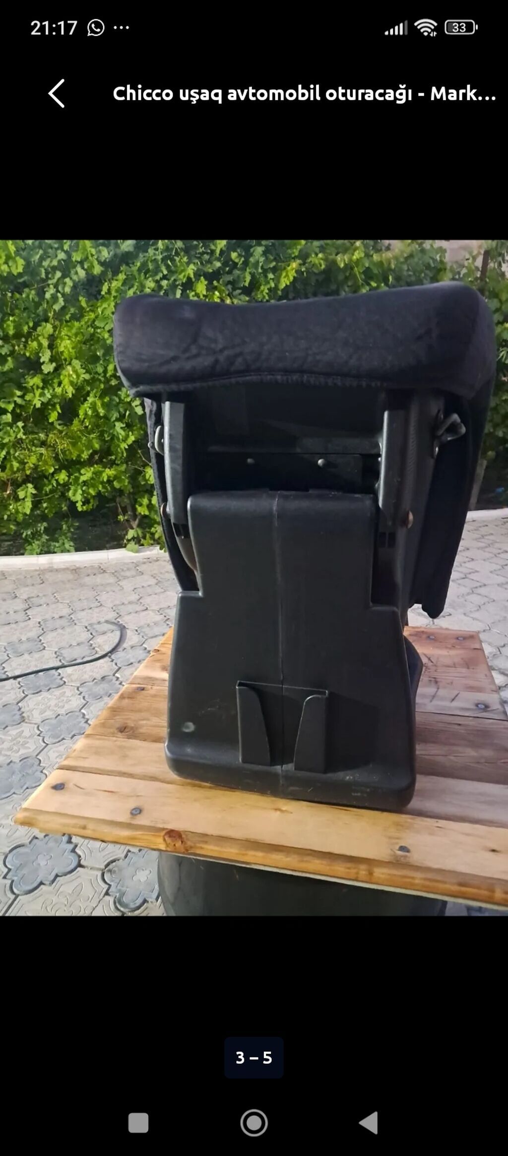 Chicco uşaq avtomobil oturacağı. Boz və qara rəng kombinində olan bu — Mallar, Digah (5)