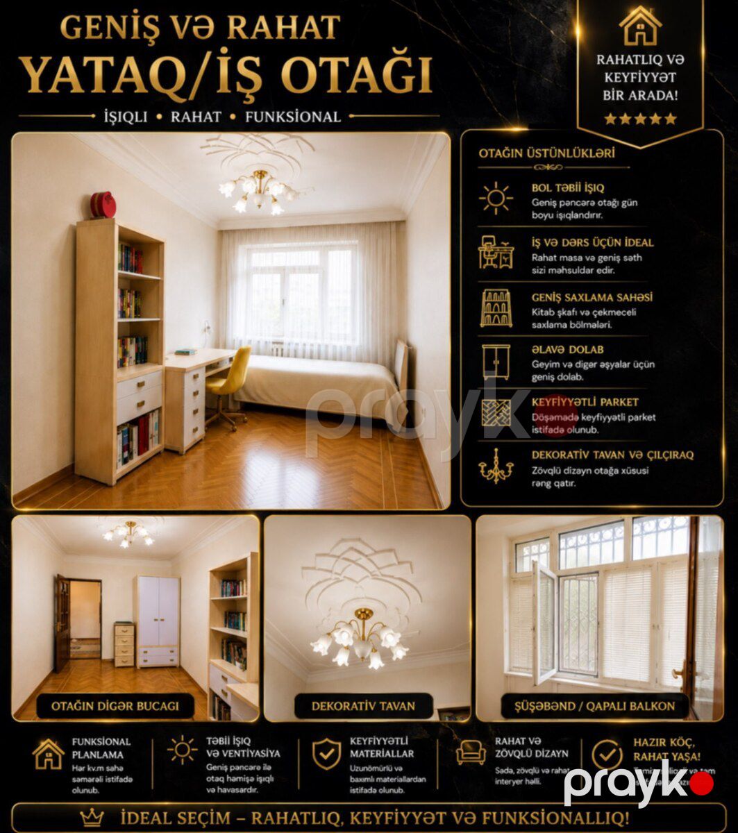 3-otaqlı mənzil, Qara Qarayev metrosu, 135 m² — Mənzil, Bakı (7)